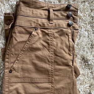 High-Waisted Carpenter Style Pants in Brown